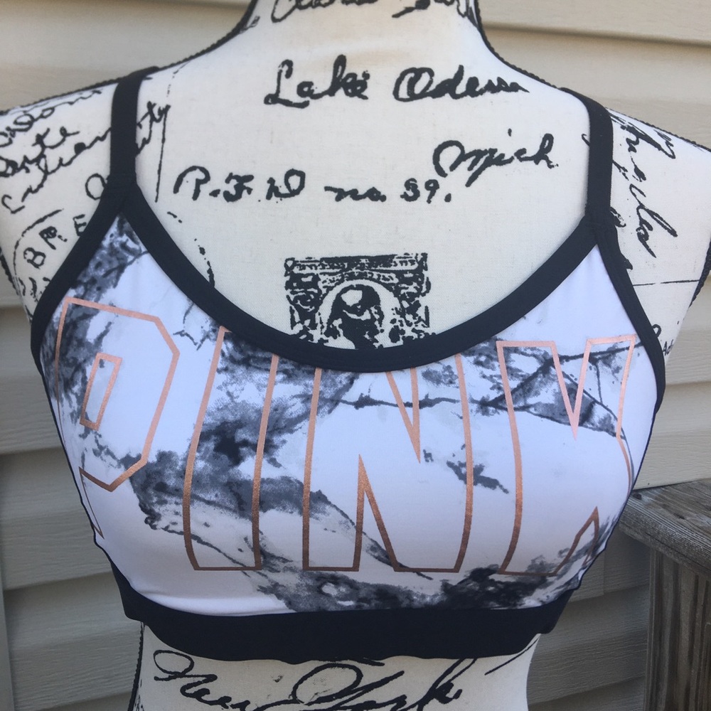 Pink sports bra